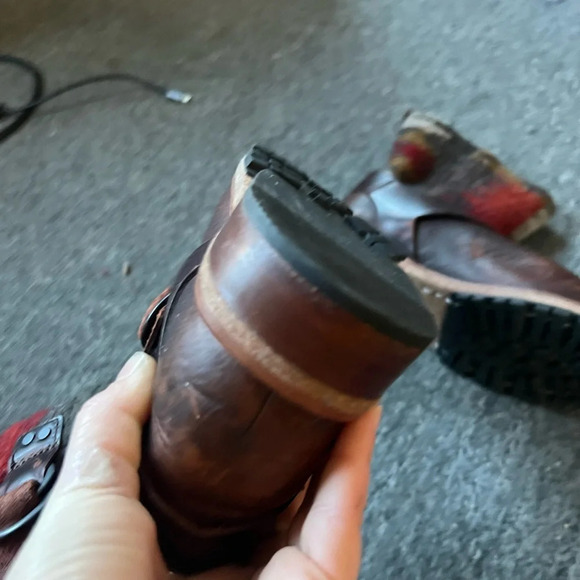 Woolrich Moto Southwestern Wool Leather Boots, size 7.5 - Picture 6 of 8
